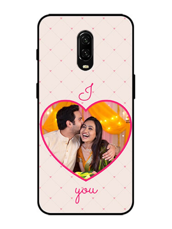 Custom OnePlus 6T Custom Metal Phone Case - Heart Shape Design