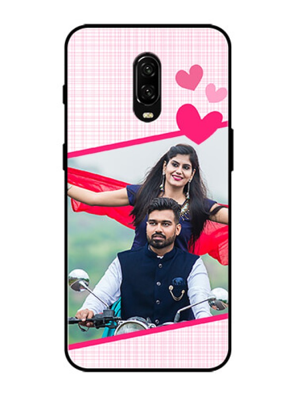 Custom OnePlus 6T Custom Metal Phone Case - Love Shape Heart Design