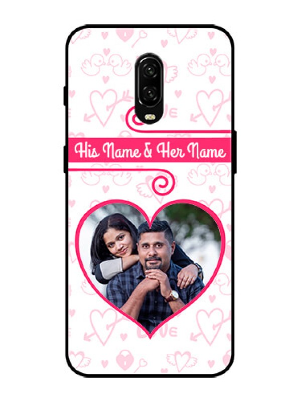 Custom OnePlus 6T Custom Metal Phone Case - Heart Shape Love Design