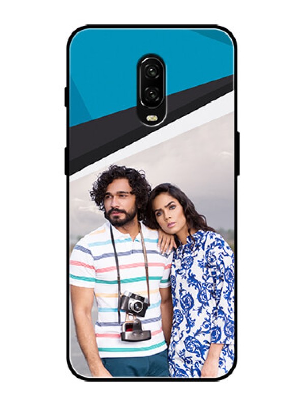 Custom OnePlus 6T Custom Metal Phone Case - Simple Pattern Photo Upload Design