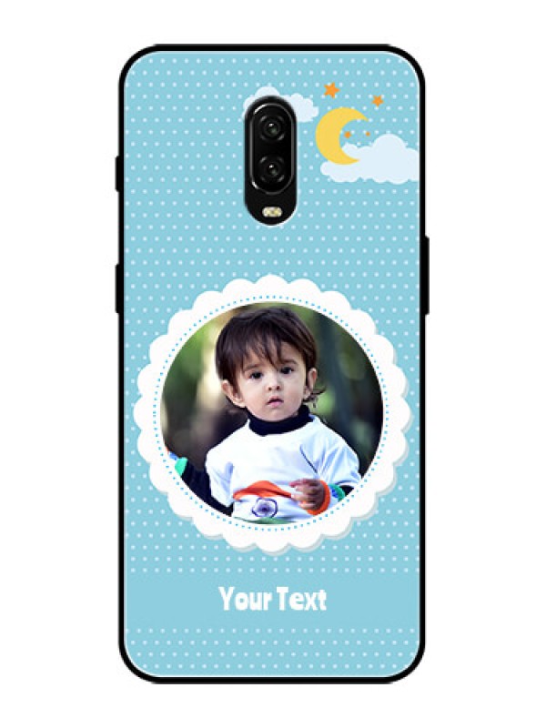 Custom OnePlus 6T Custom Metal Phone Case - Violet Pattern Design