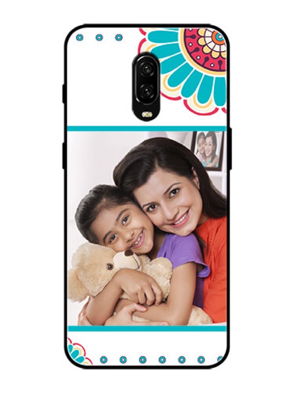 Custom OnePlus 6T Custom Metal Phone Case - Flower Design