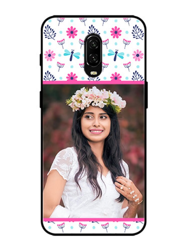 Custom OnePlus 6T Custom Metal Phone Case - Colorful Flower Design