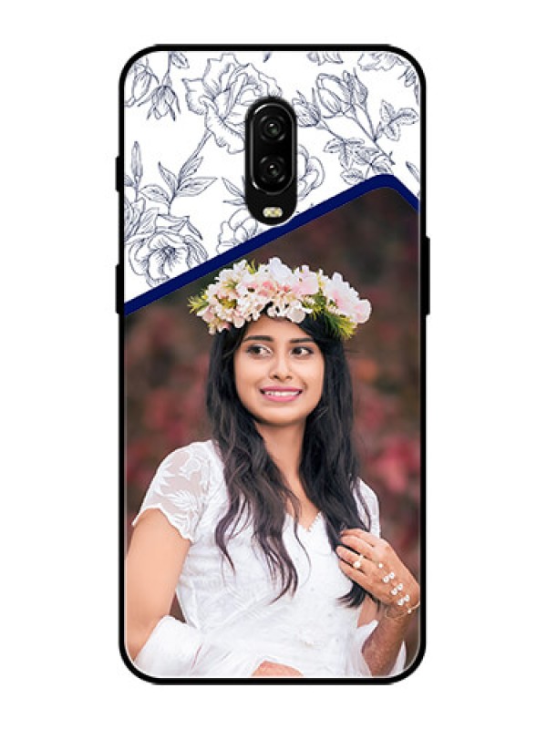 Custom OnePlus 6T Custom Metal Phone Case - Classy Floral Design