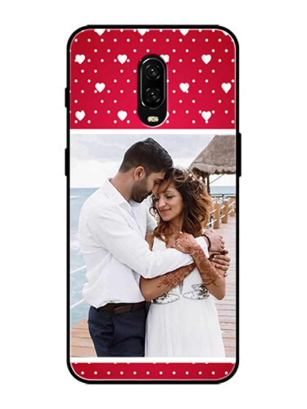 Custom OnePlus 6T Custom Metal Phone Case - Hearts Mobile Case Design