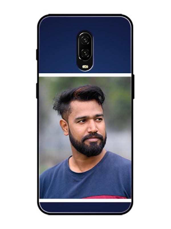 Custom OnePlus 6T Custom Metal Phone Case - Simple Royal Blue Design