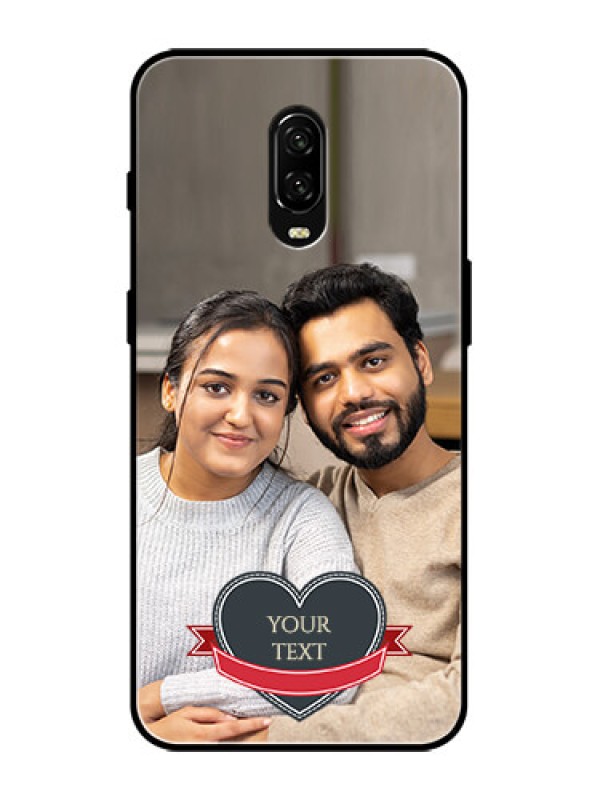 Custom OnePlus 6T Custom Metal Phone Case - Just Married Couple Design