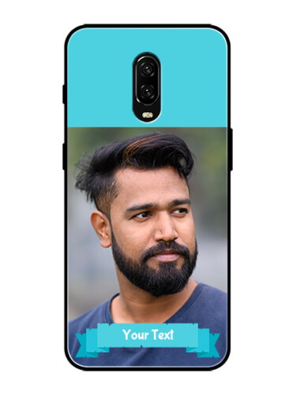 Custom OnePlus 6T Custom Metal Phone Case - Blue Color Design