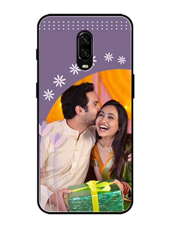 Custom OnePlus 6T Custom Metal Phone Case - Lavender Flowers Design