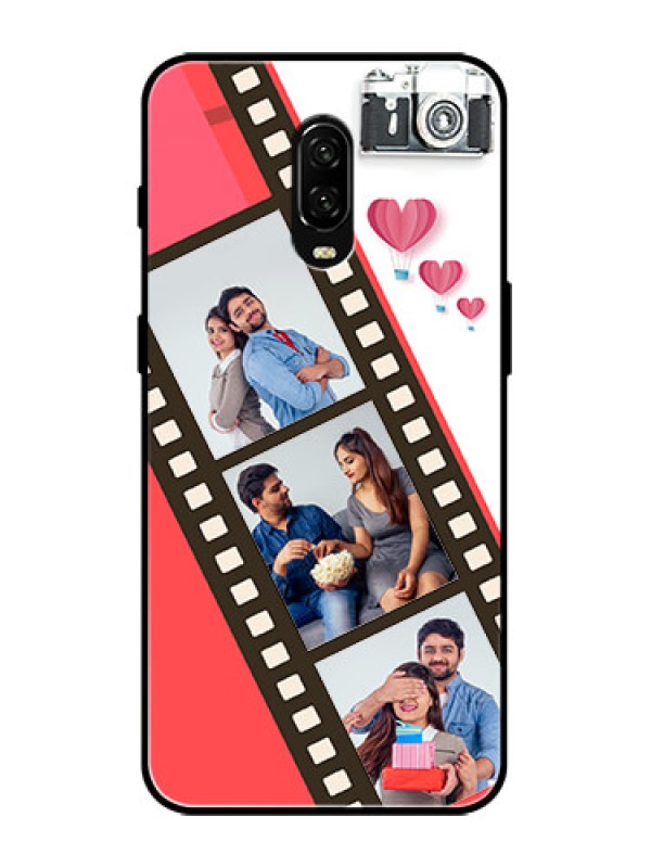Custom OnePlus 6T Custom Metal Phone Case - 3 Image Holder With Film Reel