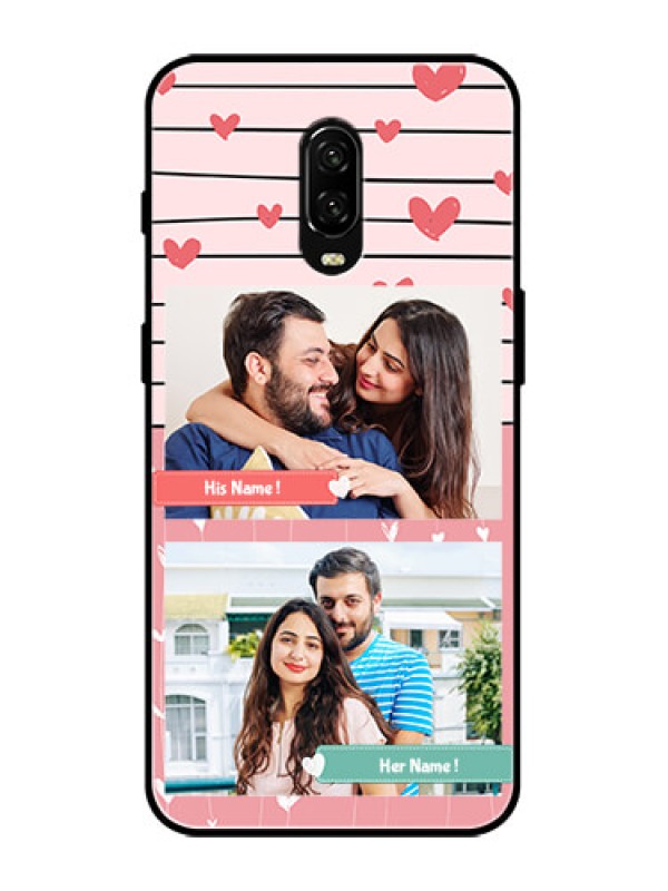 Custom OnePlus 6T Custom Metal Phone Case - Photo With Heart Design