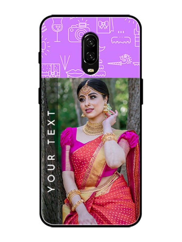 Custom OnePlus 6T Custom Metal Phone Case - Birthday Icons Design