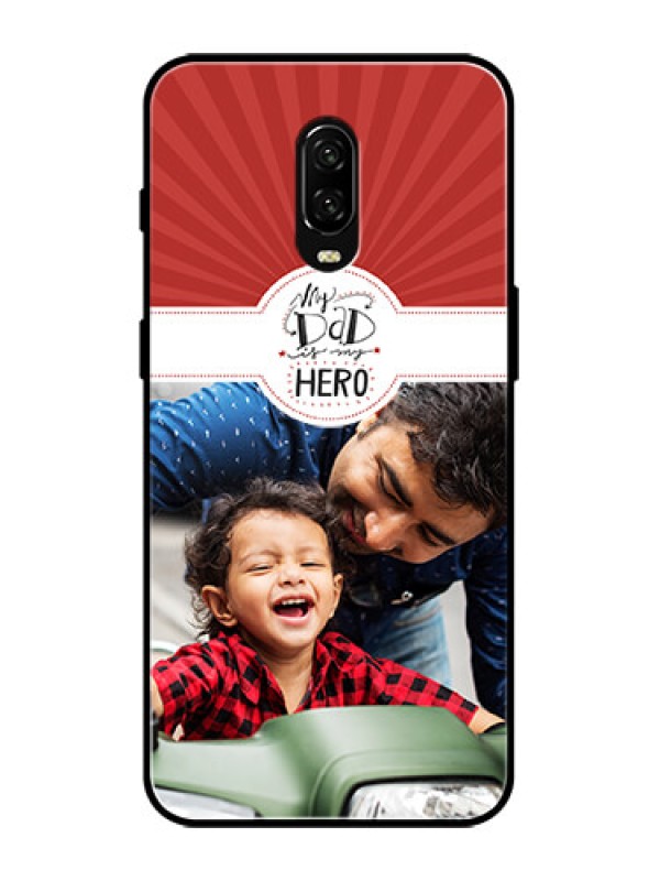 Custom OnePlus 6T Custom Metal Phone Case - My Dad Hero Design