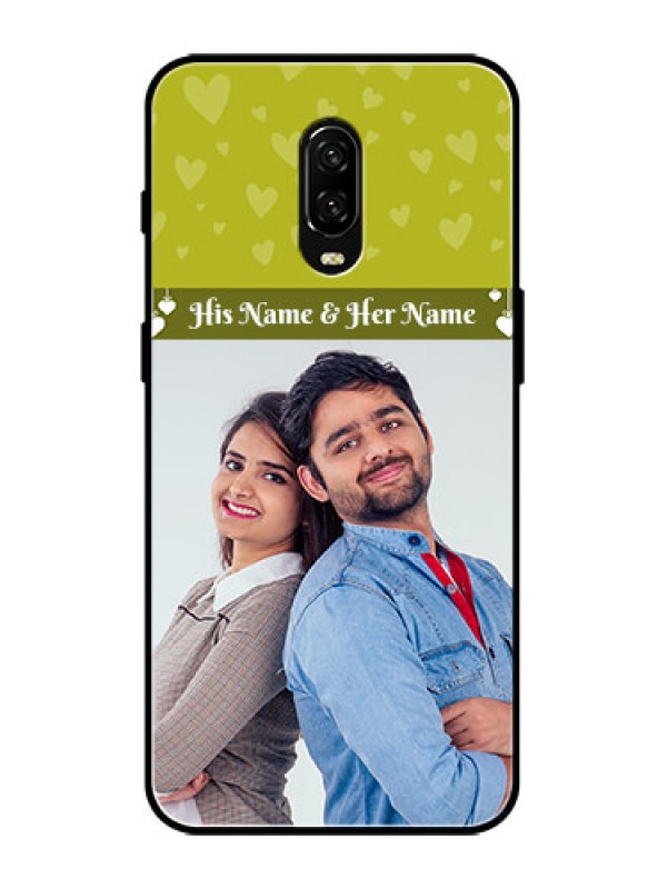 Custom OnePlus 6T Custom Metal Phone Case - You and Me Heart Design