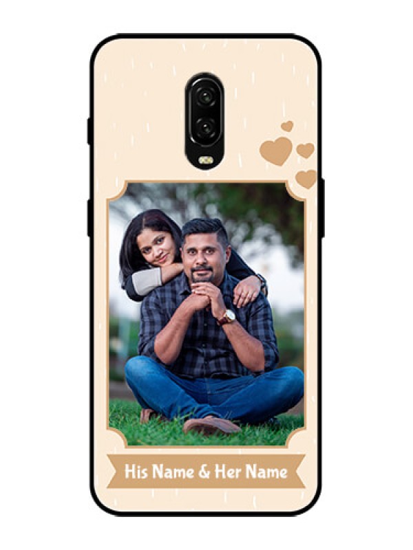 Custom OnePlus 6T Custom Metal Phone Case - With Confetti Love Design