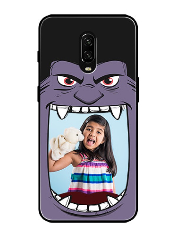 Custom OnePlus 6T Custom Metal Phone Case - Angry Monster Design