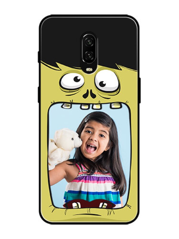 Custom OnePlus 6T Custom Metal Phone Case - Cartoon Monster Back Case Design