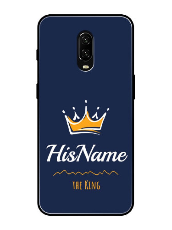 Custom OnePlus 6T Custom Metal Phone Case - King With Name Design