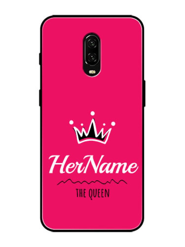 Custom OnePlus 6T Custom Metal Phone Case - Queen With Name Design