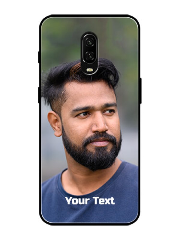 Custom OnePlus 6T Custom Metal Phone Case - Photo With Text Design