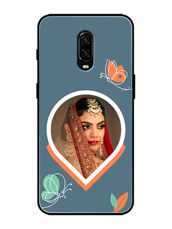 Custom OnePlus 6T Custom Metal Phone Case - Droplet Butterflies Design