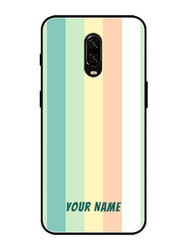 Custom OnePlus 6T Custom Metal Phone Case - Multi - Colour Stripes Design