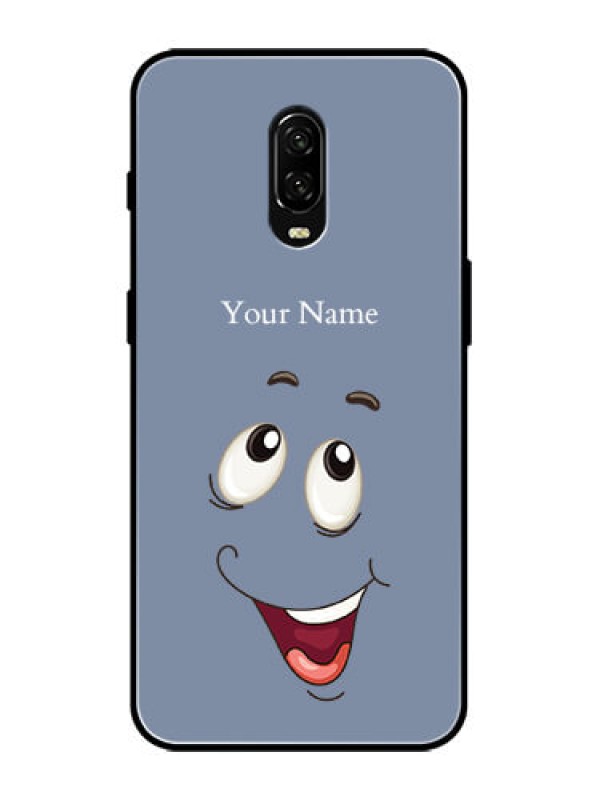 Custom OnePlus 6T Custom Metal Phone Case - Laughing Cartoon Face Design