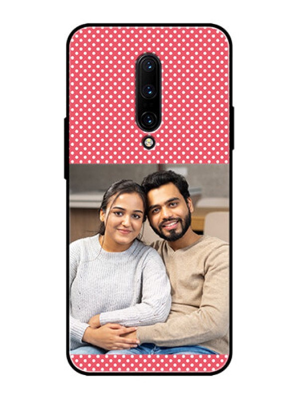 Custom OnePlus 7 Pro Custom Metal Phone CaseWhite Dotted Design