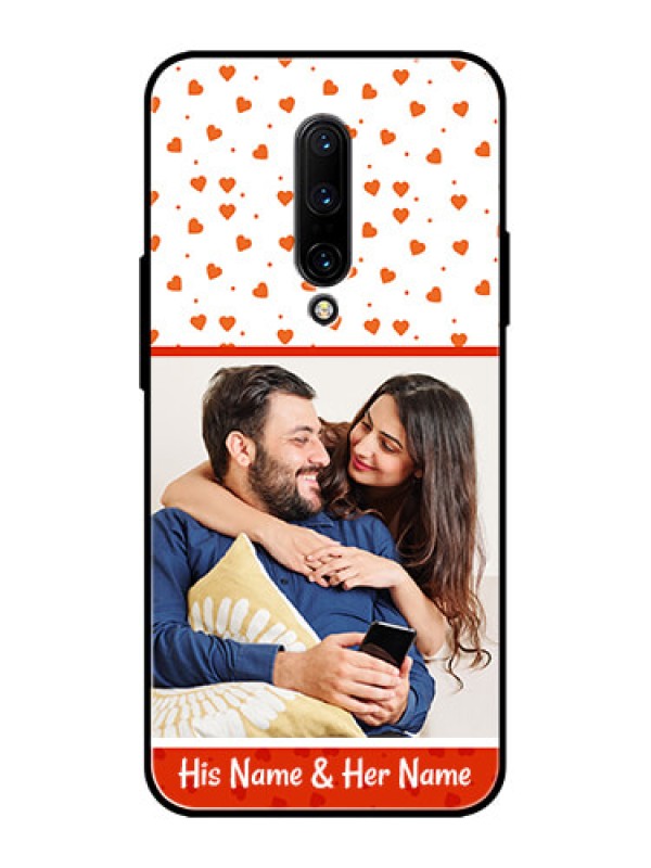 Custom OnePlus 7 Pro Custom Metal Phone CaseOrange Love Symbol Design