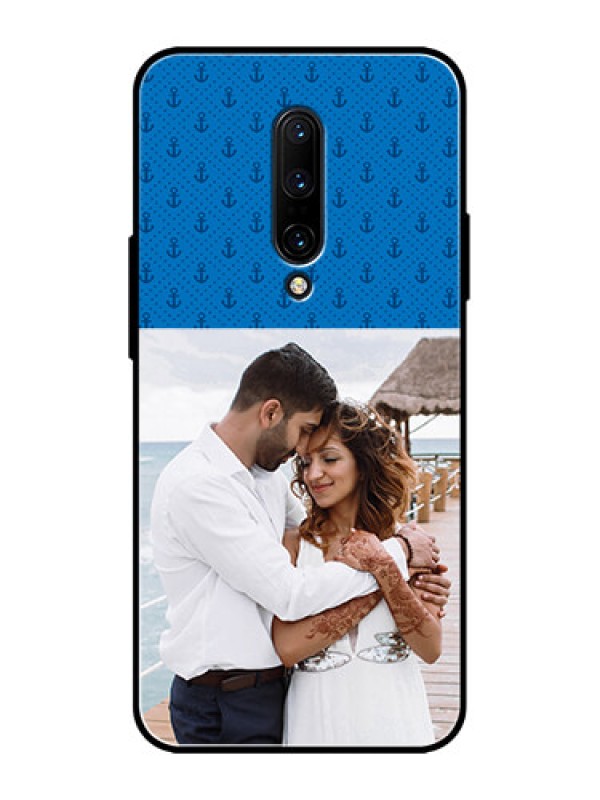 Custom OnePlus 7 Pro Custom Metal Phone CaseBlue Anchors Design