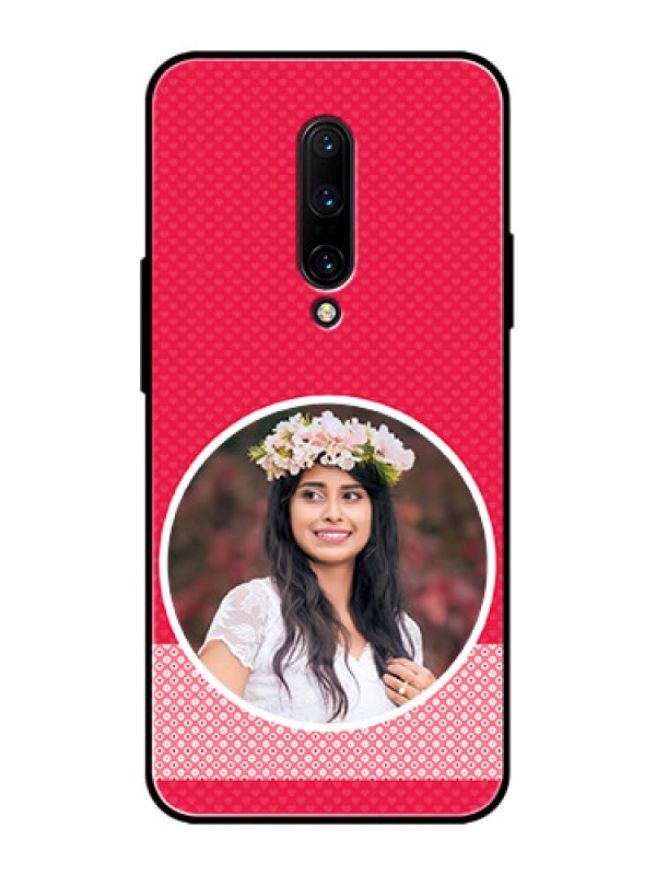 Custom OnePlus 7 Pro Custom Metal Phone CasePink Color Pattern Design
