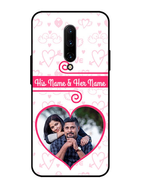 Custom OnePlus 7 Pro Custom Metal Phone CaseHeart Shape Love Design