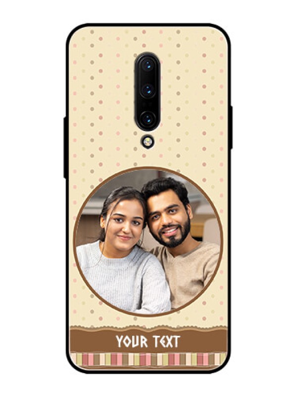 Custom OnePlus 7 Pro Custom Metal Phone CaseBrown Dotted Mobile Case Design