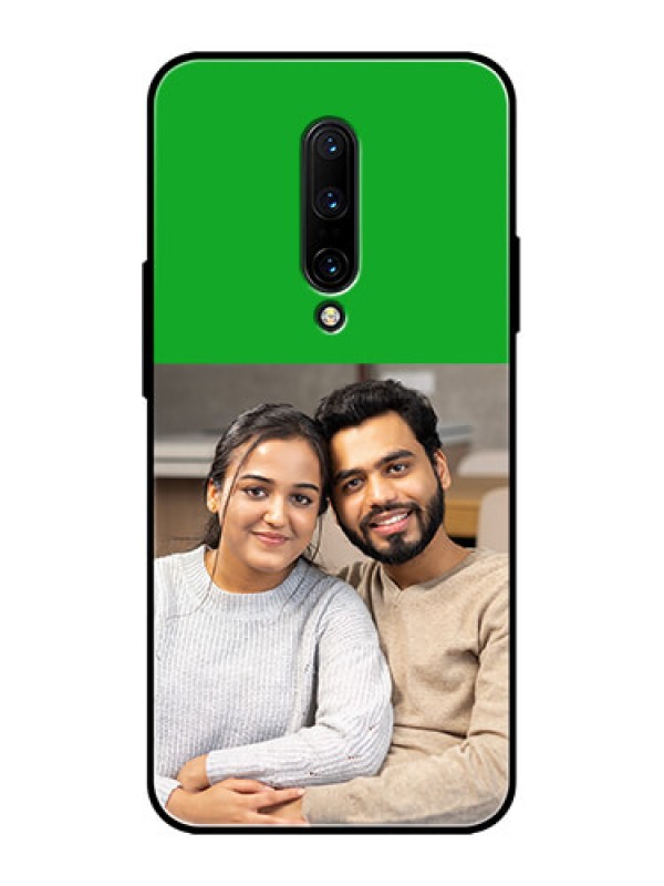 Custom OnePlus 7 Pro Custom Metal Phone CaseGreen Pattern Design