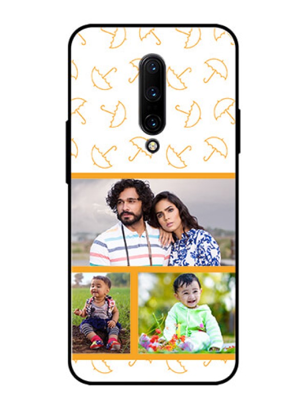 Custom OnePlus 7 Pro Custom Metal Phone CaseYellow Pattern Design