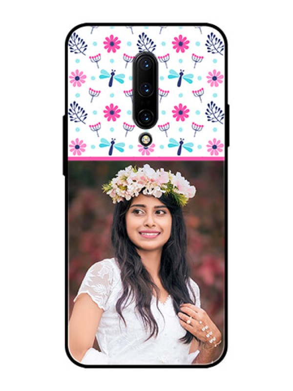 Custom OnePlus 7 Pro Custom Metal Phone CaseColorful Flower Design