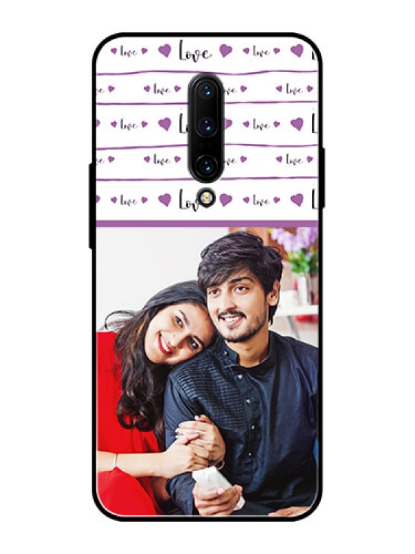 Custom OnePlus 7 Pro Custom Metal Phone CaseCouples Heart Design