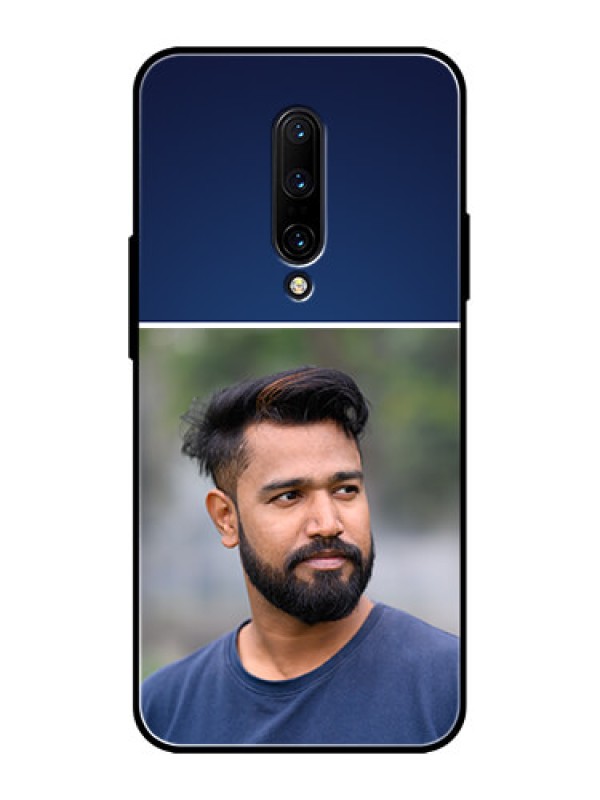 Custom OnePlus 7 Pro Custom Metal Phone CaseSimple Royal Blue Design