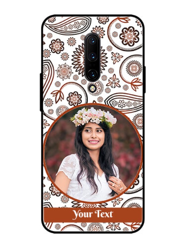 Custom OnePlus 7 Pro Custom Metal Phone CaseAbstract Flower Design