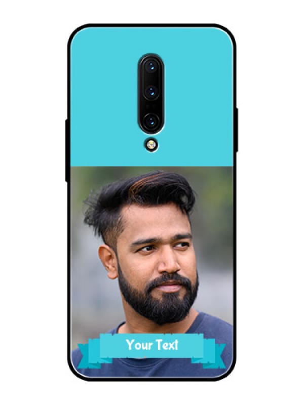 Custom OnePlus 7 Pro Custom Metal Phone CaseBlue Color Design