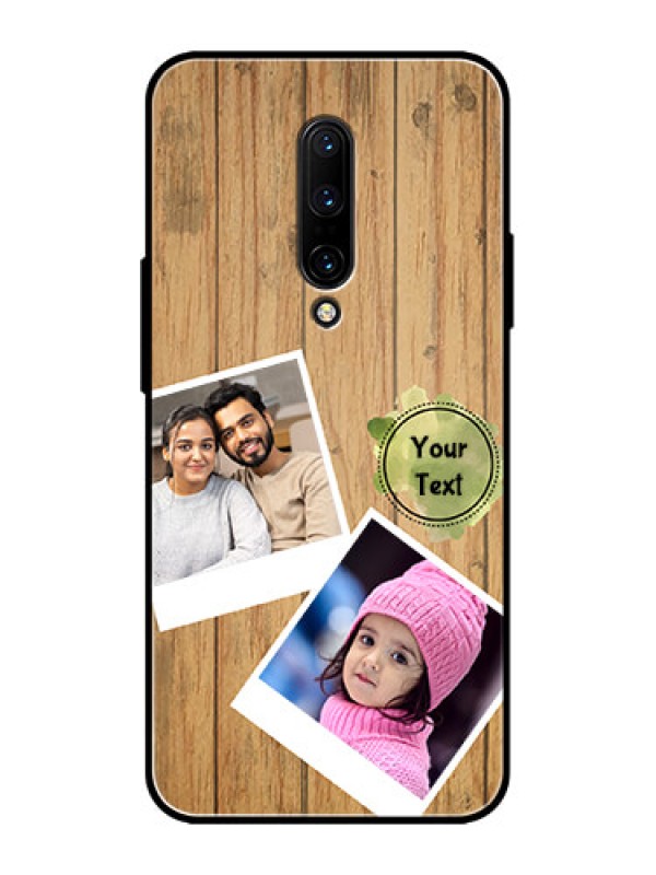 Custom OnePlus 7 Pro Custom Metal Phone CaseWooden Texture Design