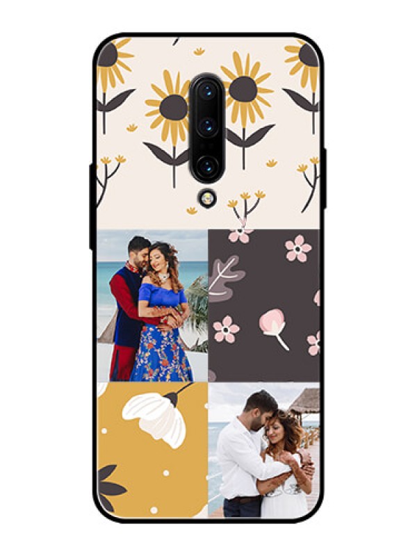 Custom OnePlus 7 Pro Custom Metal Phone Case3 Images With Floral Design