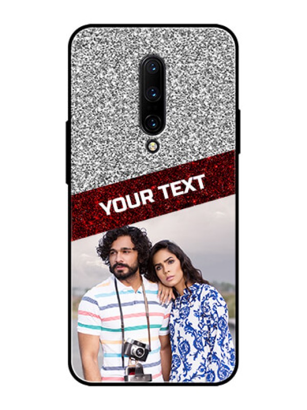 Custom OnePlus 7 Pro Custom Metal Phone CaseImage Holder With Glitter Strip Design