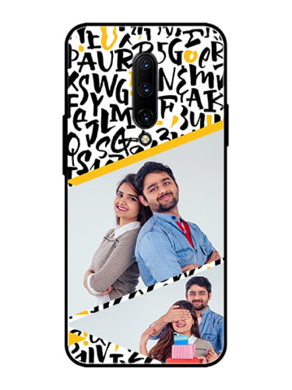 Custom OnePlus 7 Pro Custom Metal Phone CaseLetters Pattern Design