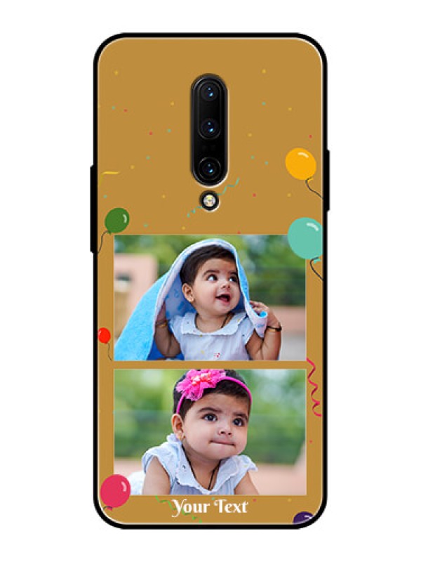 Custom OnePlus 7 Pro Custom Metal Phone CaseImage Holder With Birthday Celebrations Design