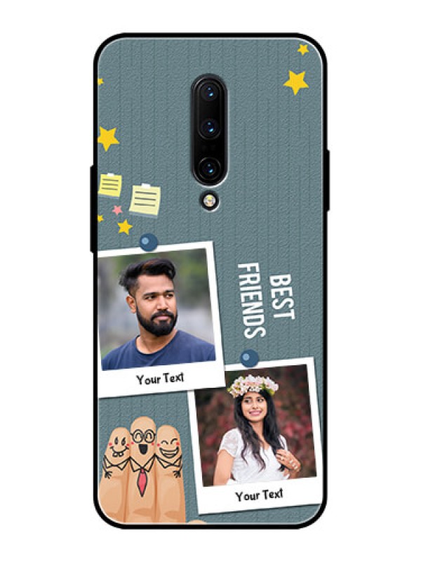 Custom OnePlus 7 Pro Custom Metal Phone CaseSticky Frames And Friendship Design