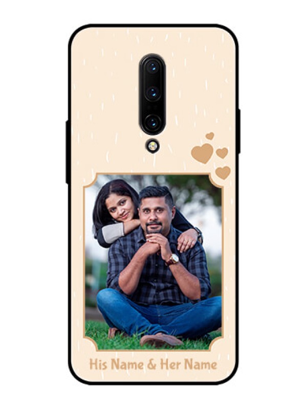 Custom OnePlus 7 Pro Custom Metal Phone CaseWith Confetti Love Design