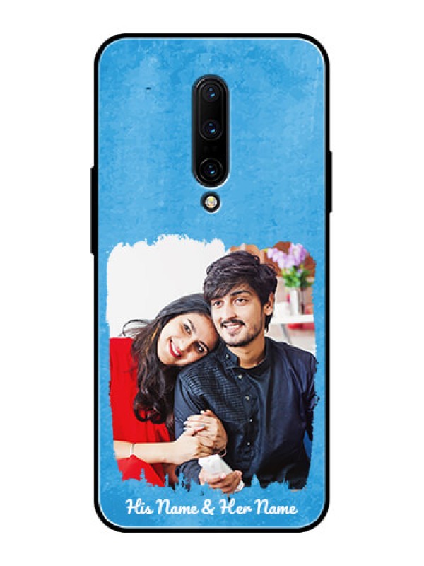 Custom OnePlus 7 Pro Custom Metal Phone CaseBlue Color Vintage Design