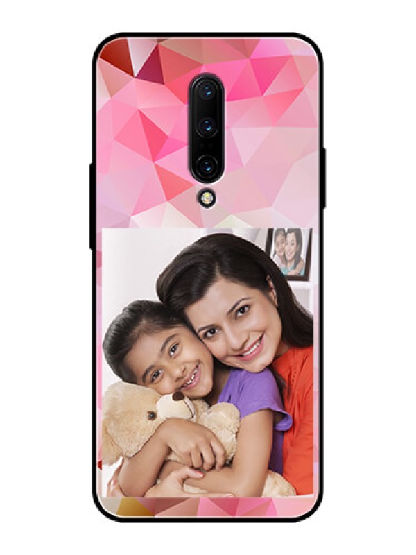 Custom OnePlus 7 Pro Custom Metal Phone CaseAbstract Triangle Design