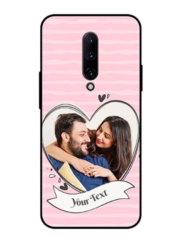Custom OnePlus 7 Pro Custom Metal Phone CaseVintage Heart Design